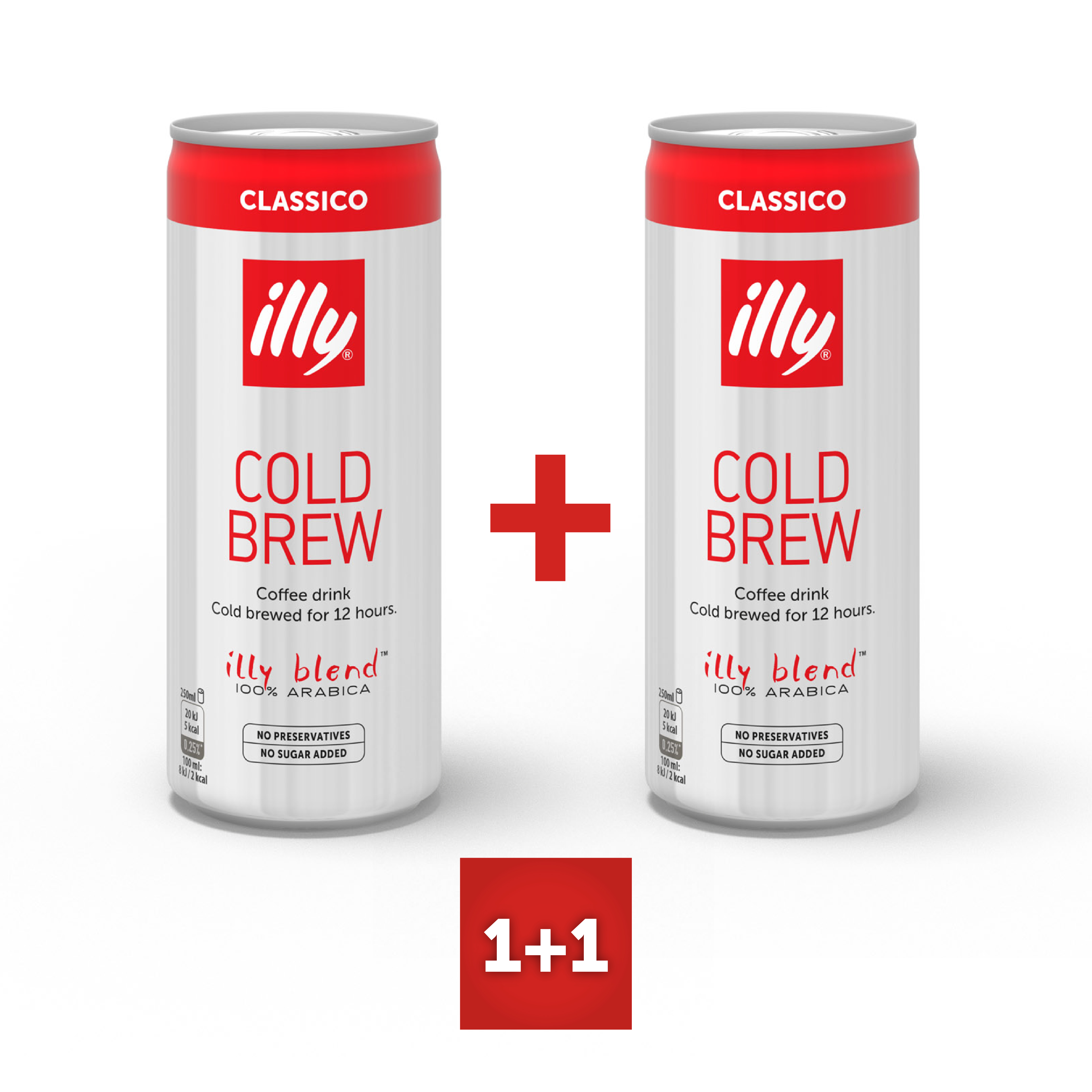 ΣΕΤ 1+1 ΚΑΦΕΣ ILLY COLD BREW CLASSICO 250ML, Cold Brew, 01-10-0144