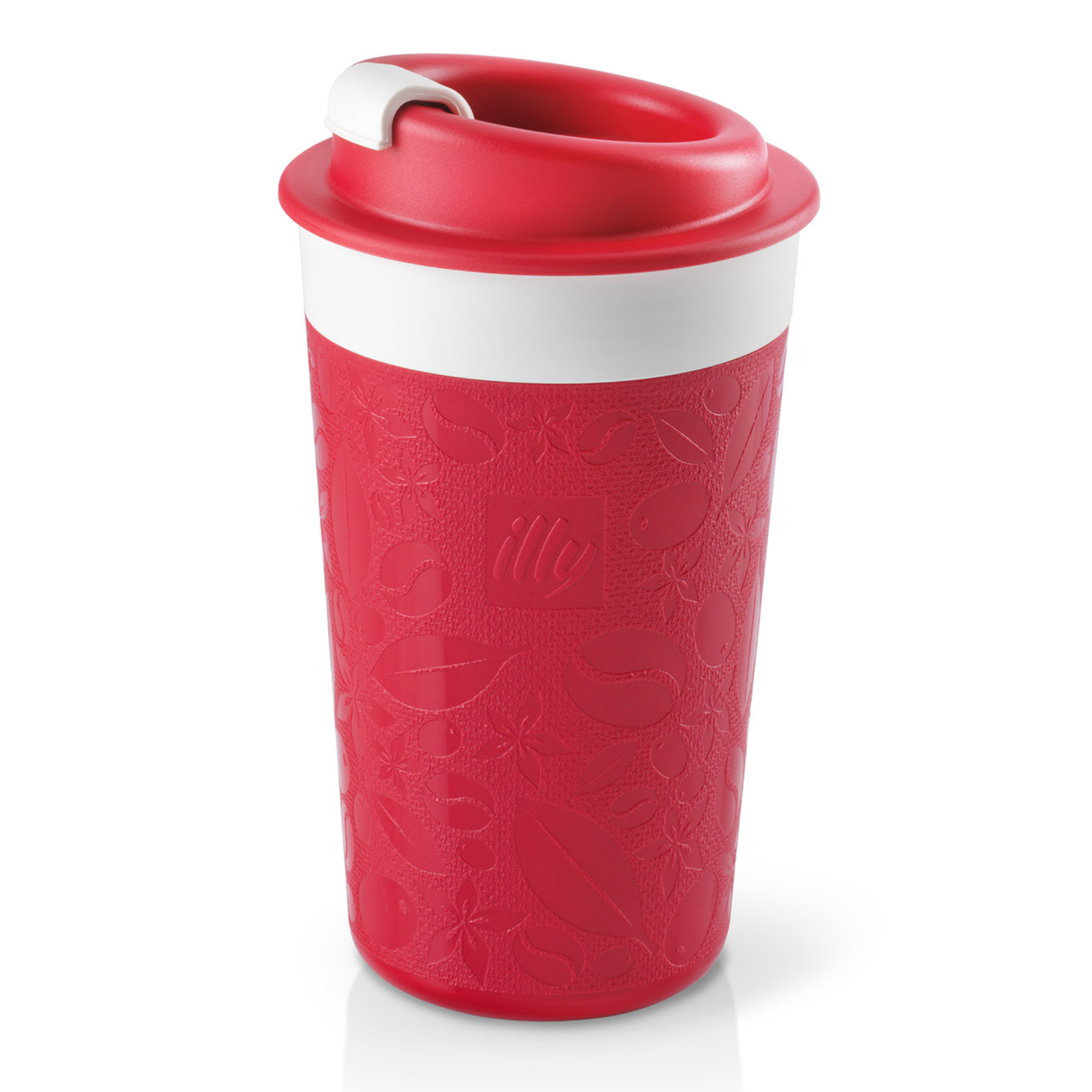 Travel Mug illy Red Zagnoli Pattern, Coffee Accessories, 02-06-0094