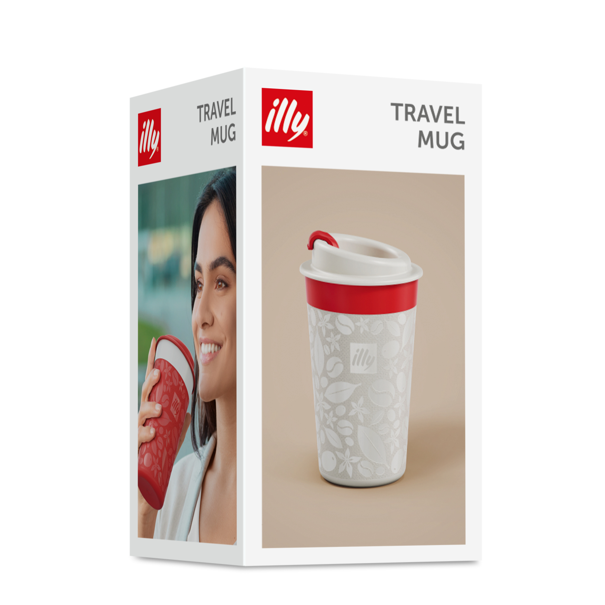 Travel Mug illy White Zagnoli Pattern, Coffee Accessories, 02-06-0095
