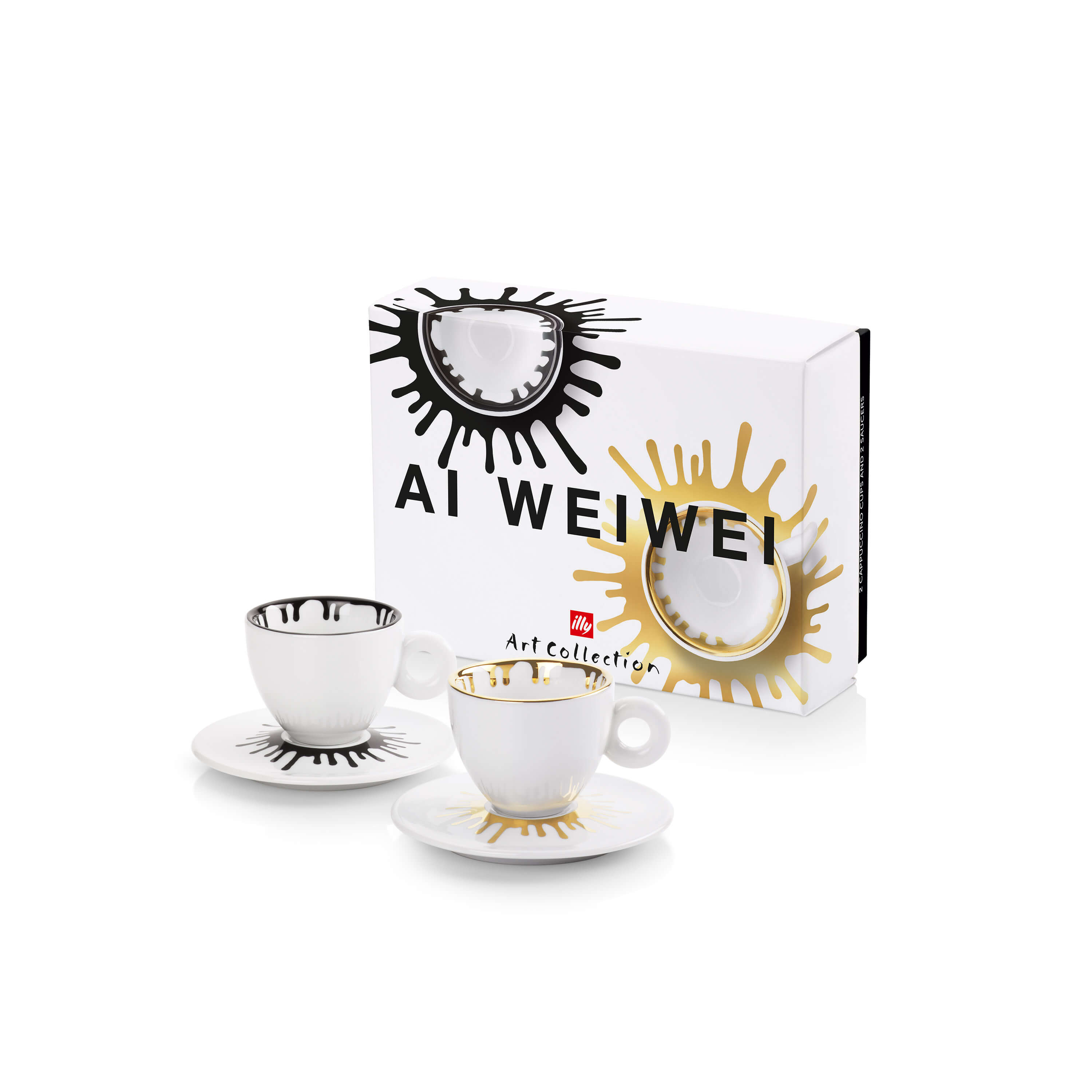 illy Art Collection ΑΙ WEIWEI Gift Set 2 Cappuccino Cups , Cups, 02-02-6071