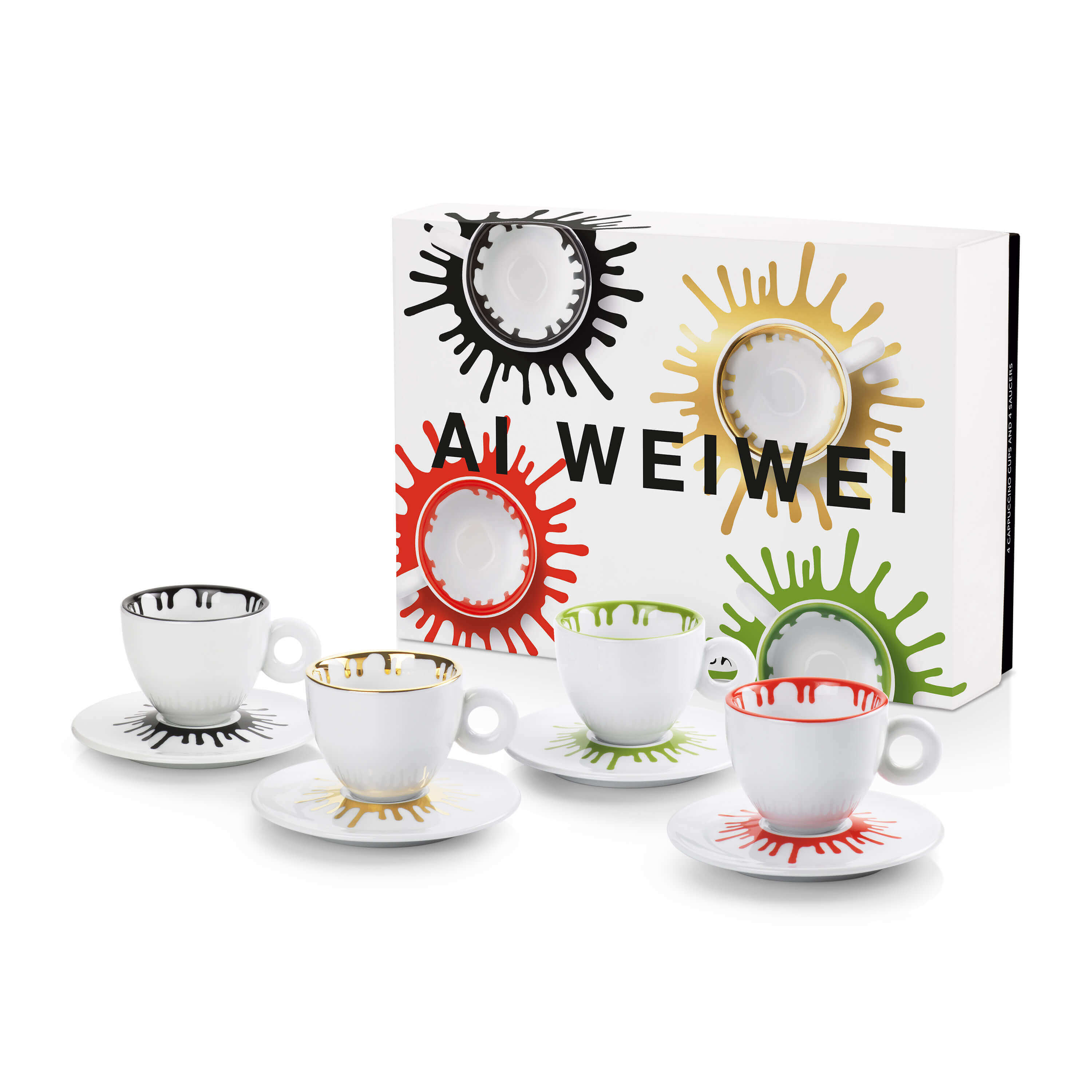 illy Art Collection ΑΙ WEIWEI Gift Set 4 Cappuccino Cups, Cups, 02-02-6073