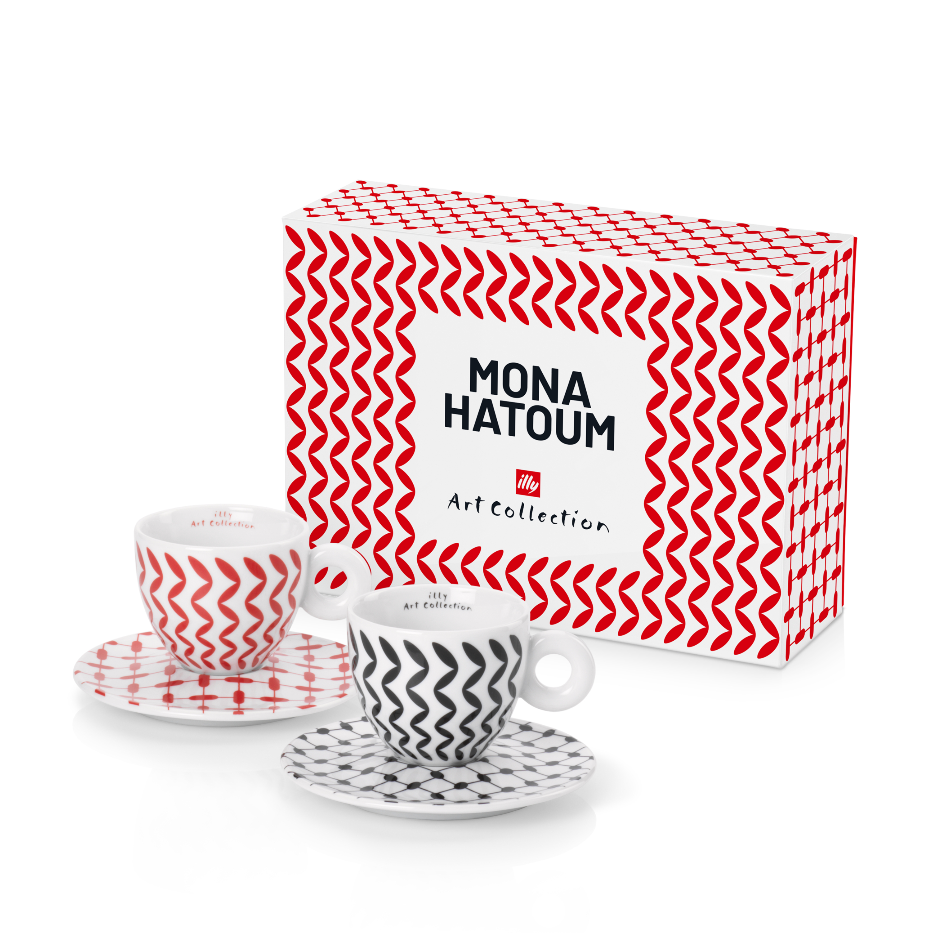 illy Art Collection MONA HATOUM Gift Set 2 Cappuccino Cups, Cups, 02-02-6076