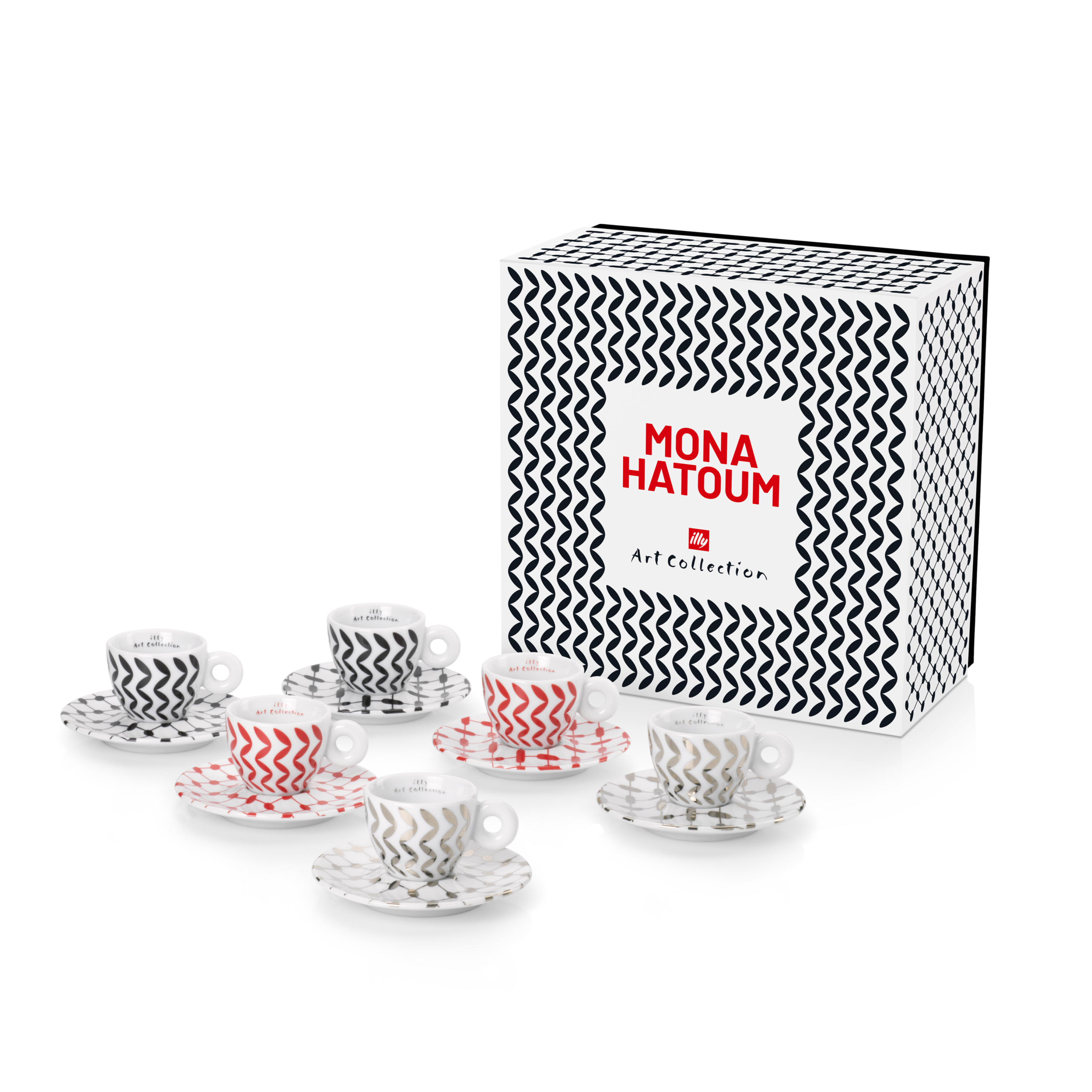illy Art Collection MONA HATOUM Gift Set 6 Espresso Cups , Cups, 02-02-6077