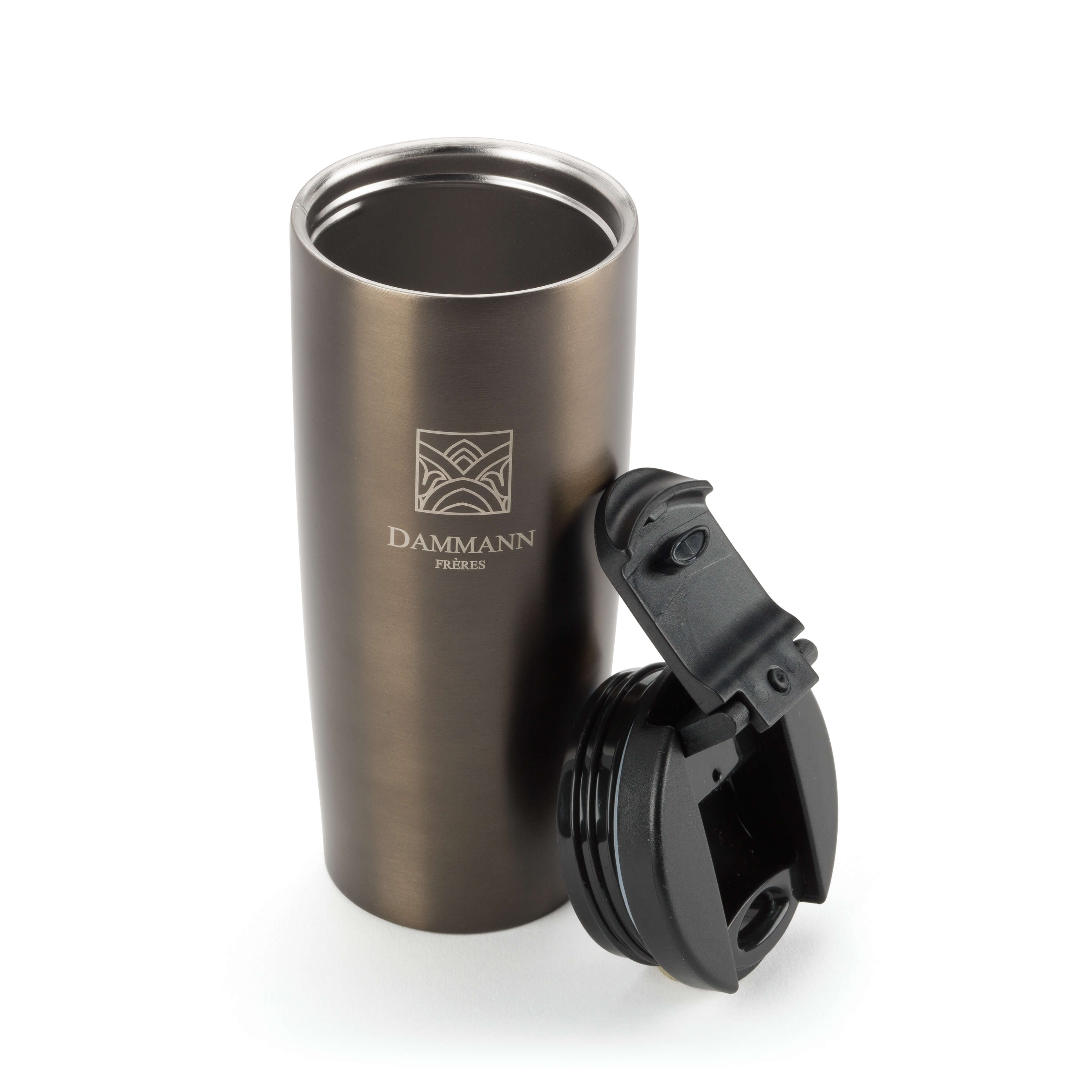 Dammann Frères "Nomade" Isothermal Bronzed Travel Mug, Caddy / Container, 18-20-9922