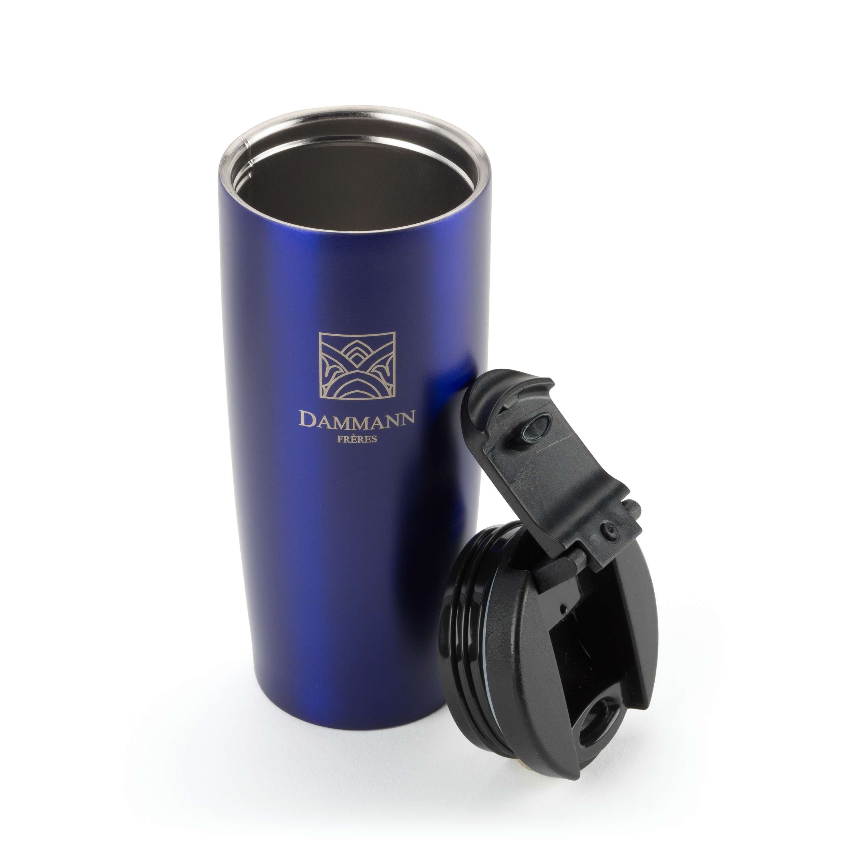 Dammann Frères "Nomade" Isothermal Blue Travel Mug, Caddy / Container, 18-20-9924