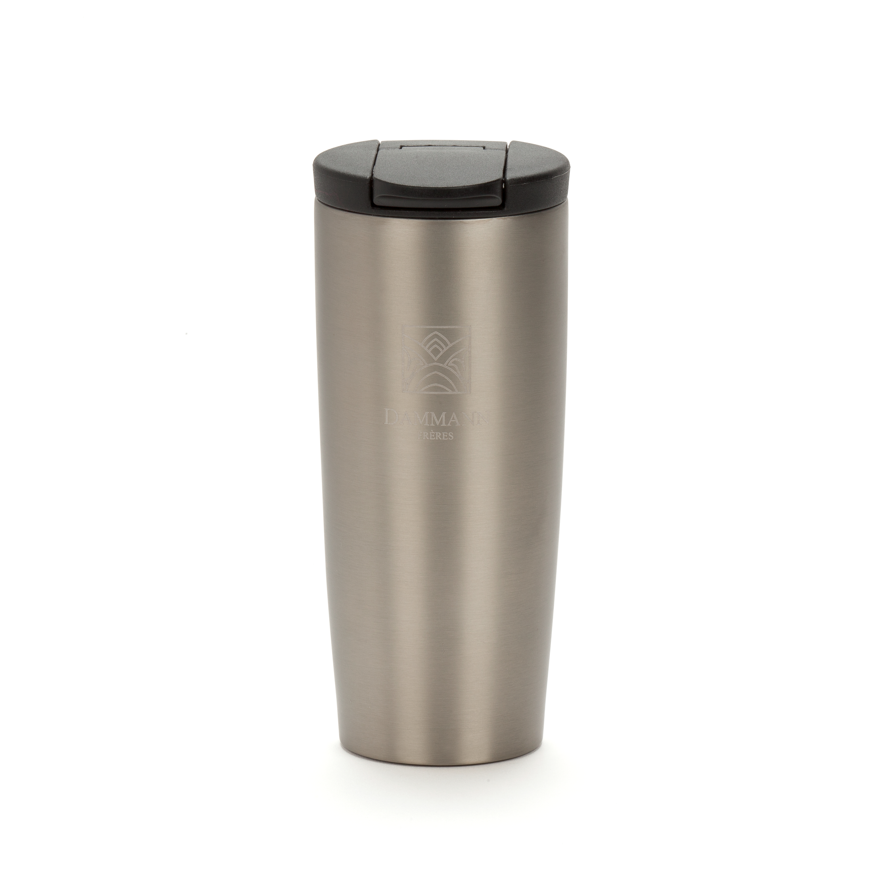 Dammann Frères "Nomade" Isothermal Pearl Grey Travel Mug, Caddy / Container, 18-21-9920