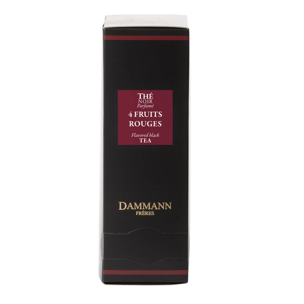 Dammann Tea 4 Fruits Rouges 24 Cristal® tea bags, Black Flavored Tea, 18-20-0105