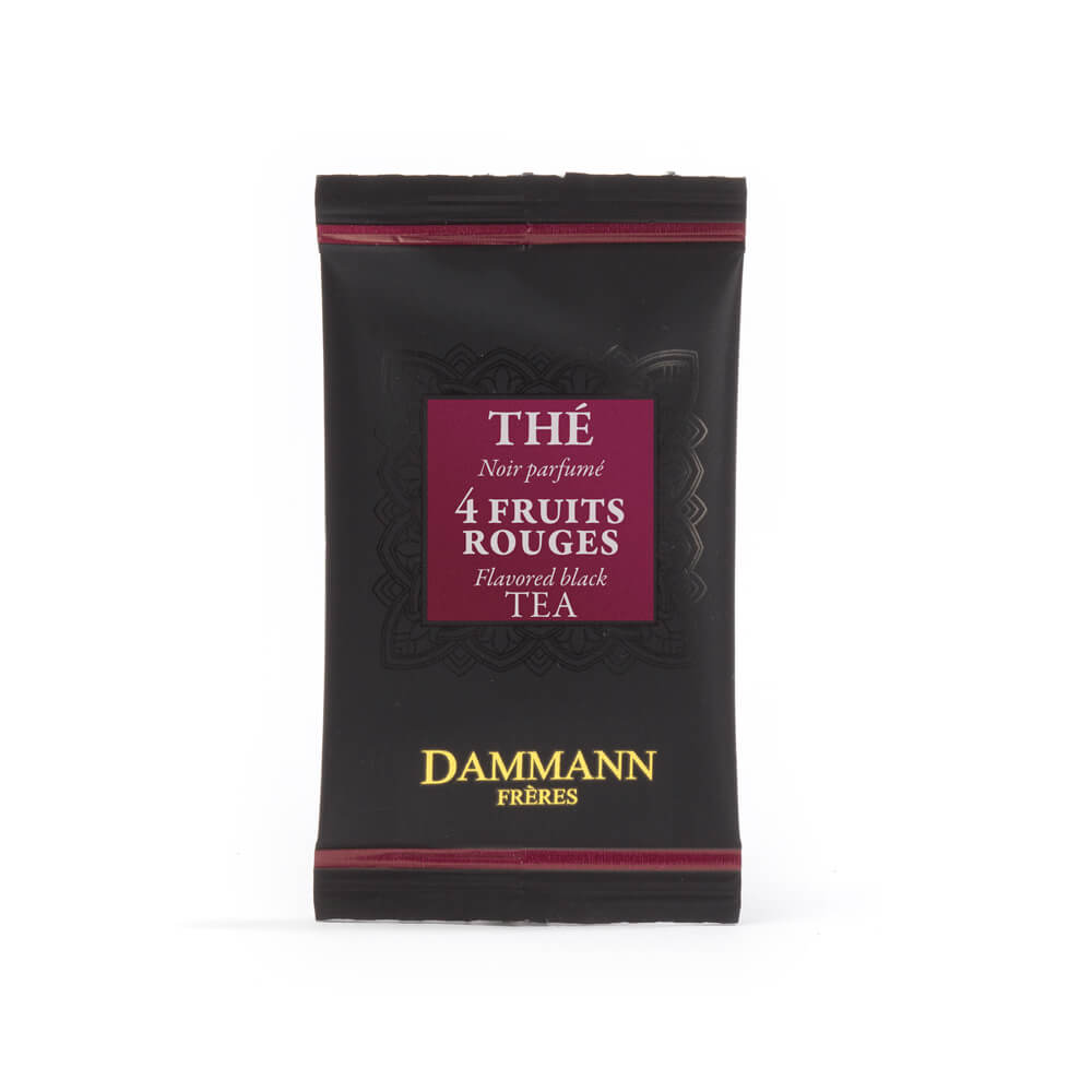 Dammann Tea 4 Fruits Rouges 24 Cristal® tea bags, Black Flavored Tea, 18-20-0105