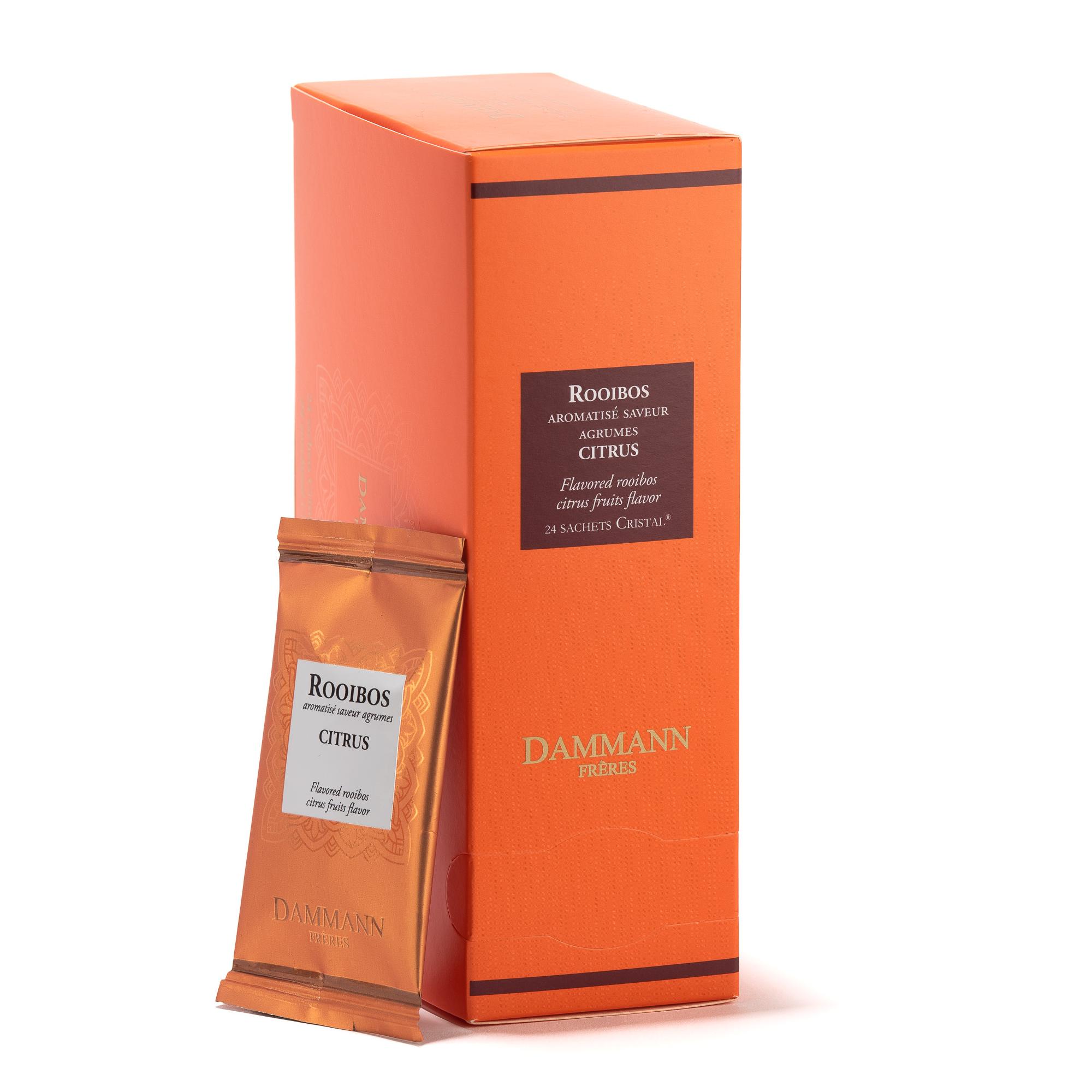 Dammann Tea Rooibos Citrus 24 Cristal® tea bags, Rooibos Tea, 18-20-0509