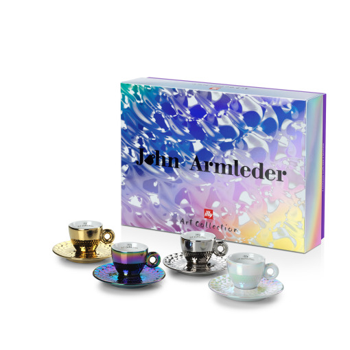 illy Art Collection JOHN ARMLEDER 2025-4 ESPRESSO CUPS, Cups, 02-02-6152