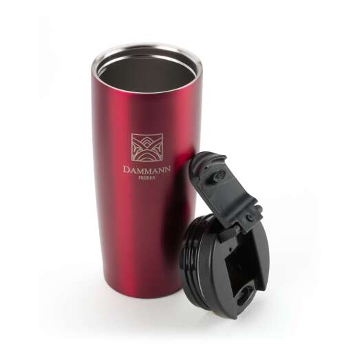 Dammann Frères "Nomade" Isothermal Red Travel Mug, Caddy / Container, 18-20-9923