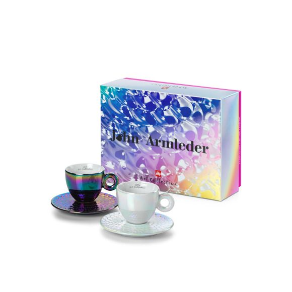 illy Art Collection JOHN ARMLEDER 2025-2 CAPPUCCINO CUPS, Cups, 02-02-6151