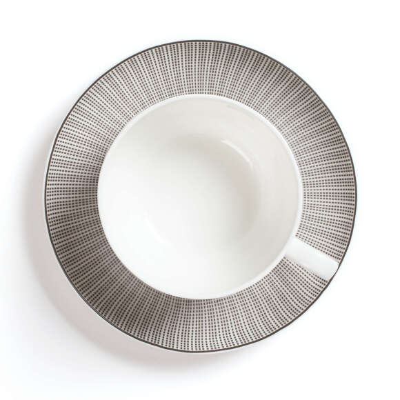 Φλιτζάνι Jumbo Dammann Λευκό & Μαύρο Πιατάκι, Κούπες/Φλιτζάνια & Πιατάκια, 18-20-1320