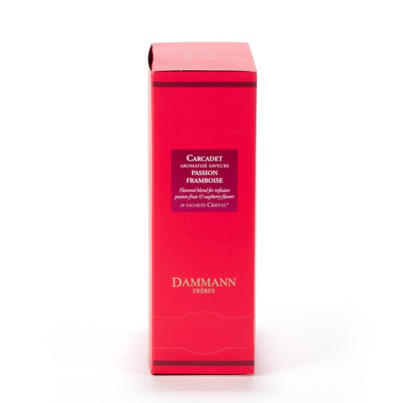 Dammann Tea Carcadet Framboise 24 Cristal® tea bags, Carcadet Tea, 18-20-0609