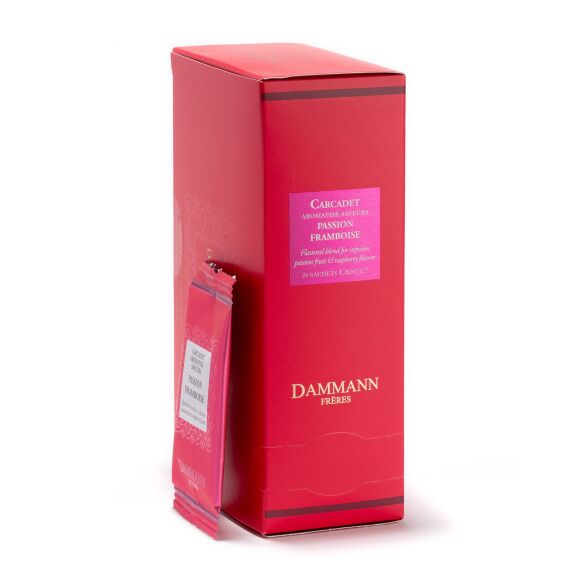 Dammann Tea Carcadet Framboise 24 Cristal® tea bags, Carcadet Tea, 18-20-0609