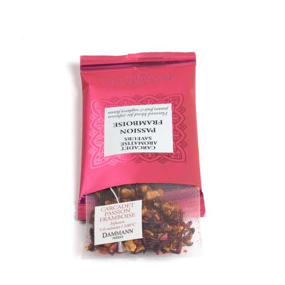 Dammann Tea Carcadet Framboise 24 Cristal® tea bags, Carcadet Tea, 18-20-0609